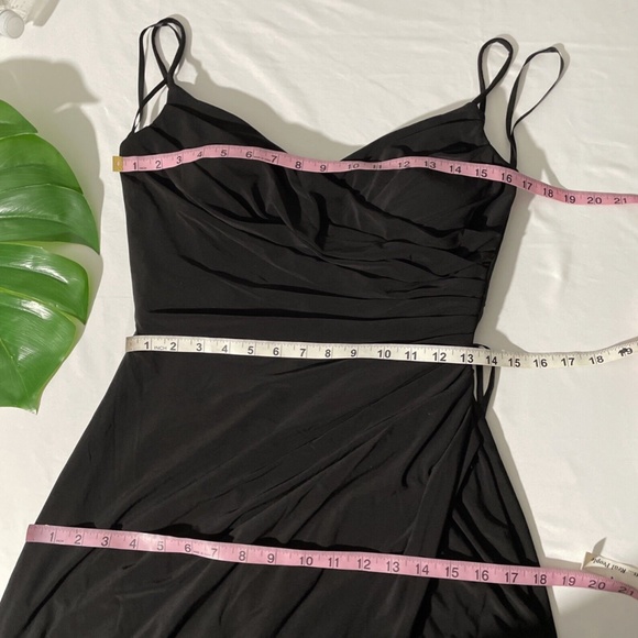 NEW $288 La Femme [ 8 ]‎ Ruched Jersey Trumpet Gown in Black - Picture 12 of 12